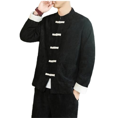 Amazon.com: XJRJ Men's Corduroy Jacket with Frog Closures Single